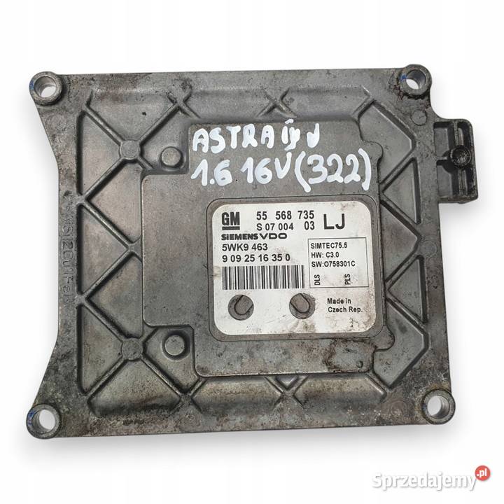 STEROWNIK SILNIKA Opel Astra J 16 16V 55568735 Chełm