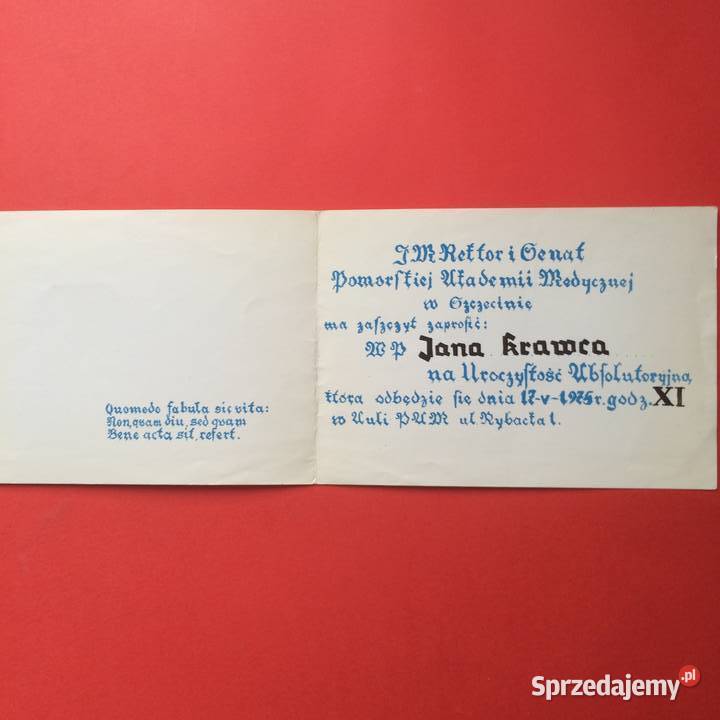 1928 Zaproszenie PAM Szczecin