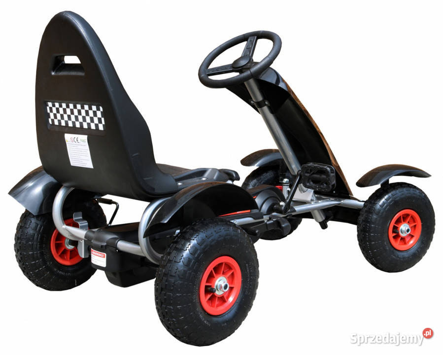 Gokart na pedały czarny pompowane koła napęd mazowieckie Warszawa