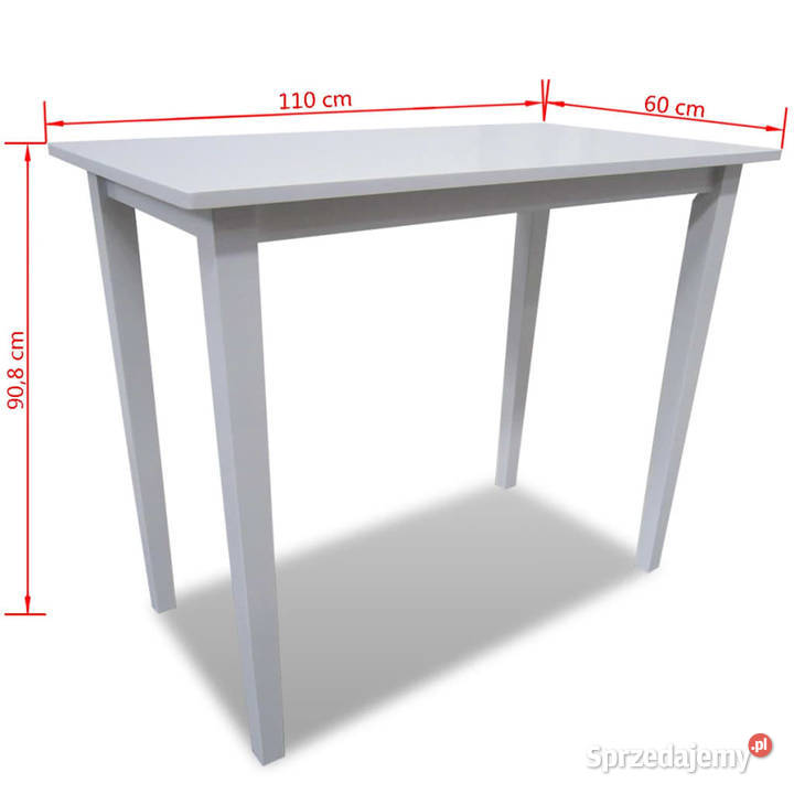 Drewniany stolik barowy biały WM241701 Warszawa
