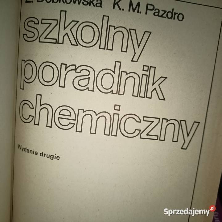 Szkolny poradnik chemiczny książki tani Pazdro pomorskie