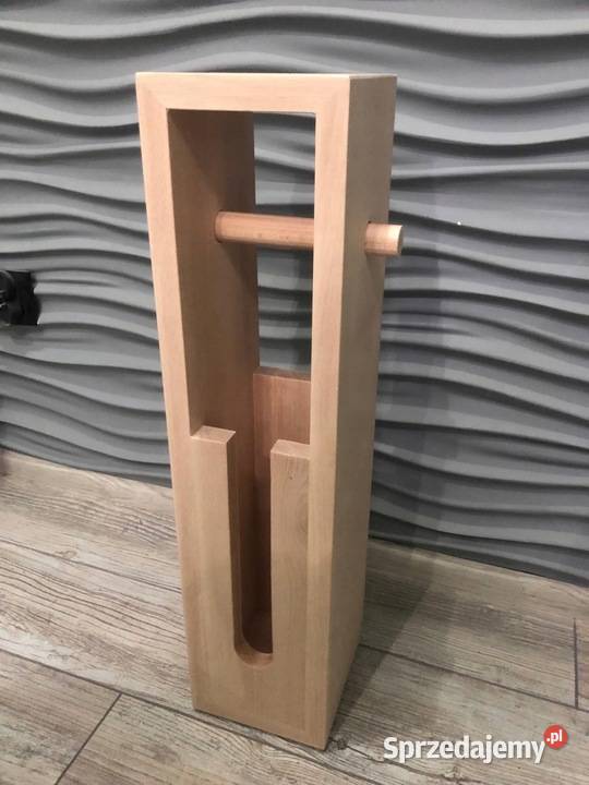 Stojak drewniany do łazienki na papier toaletowy sprzedam