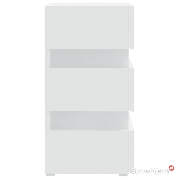 Szafka nocna z LED biała 45x35x67 materiał mazowieckie Warszawa
