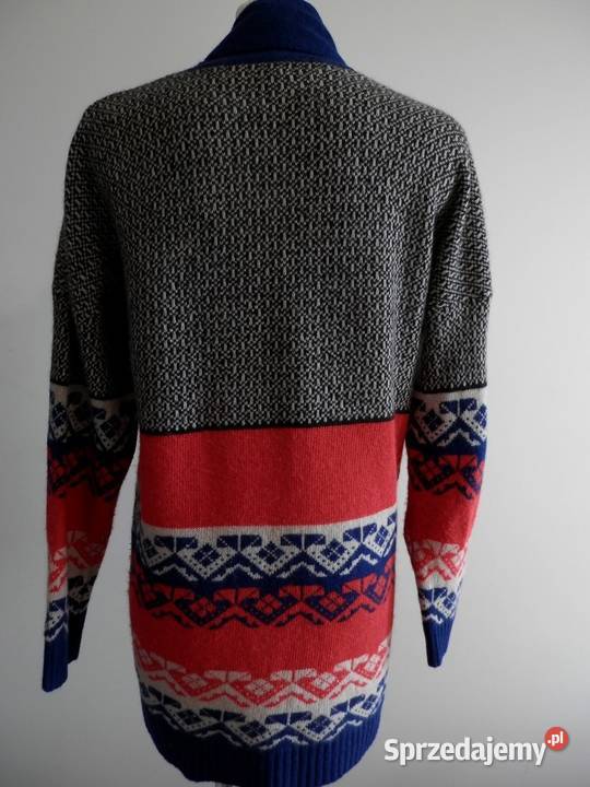 Sweter Blezer Wełna Jagnięca Angora Długi Rozmiar 40(L) Łomża sprzedam