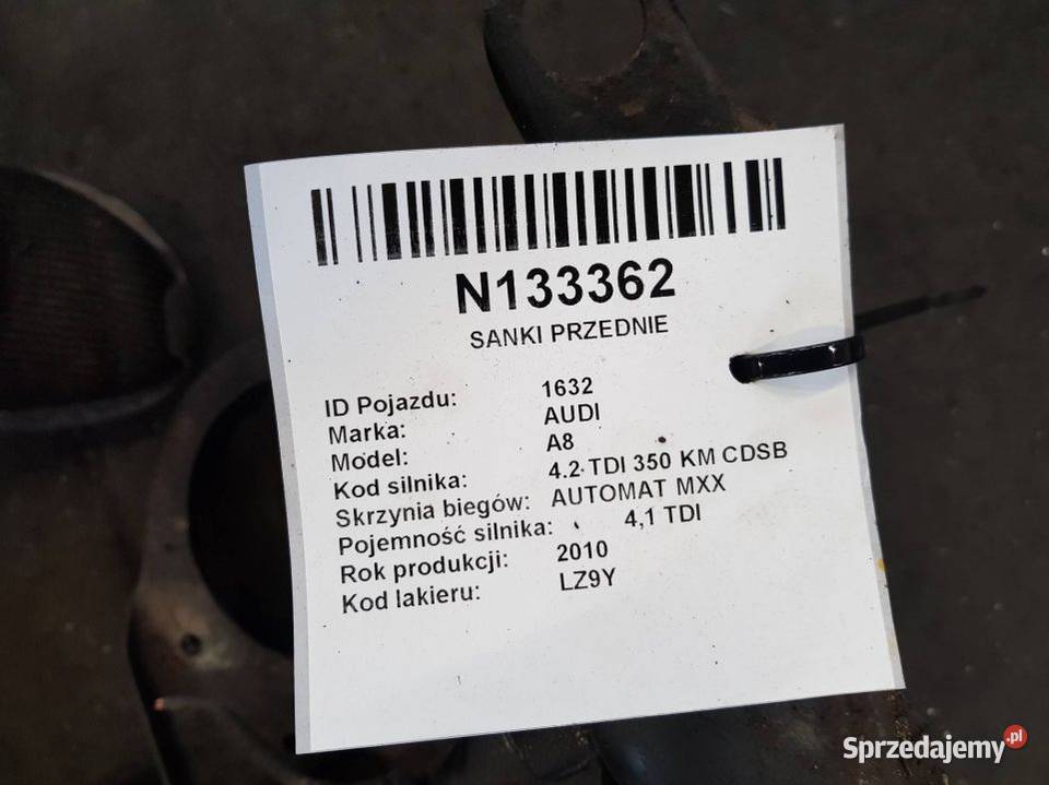 SANKI PRZEDNIE PRZÓD AUDI A8 D4 42 TDI FV23 Lipno