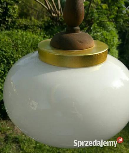 Lampa kula biała PRL sprawna Racibórz