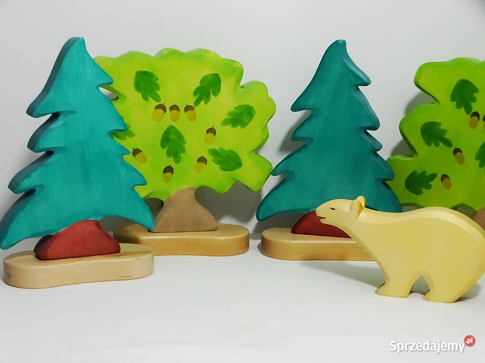 Zestaw drewnianych figurek marki Holztiger las z Figurki