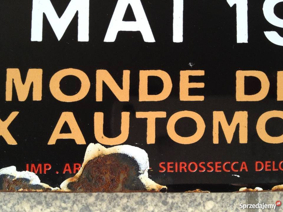 Stary Emailschild Grand Prix Monaco 1955