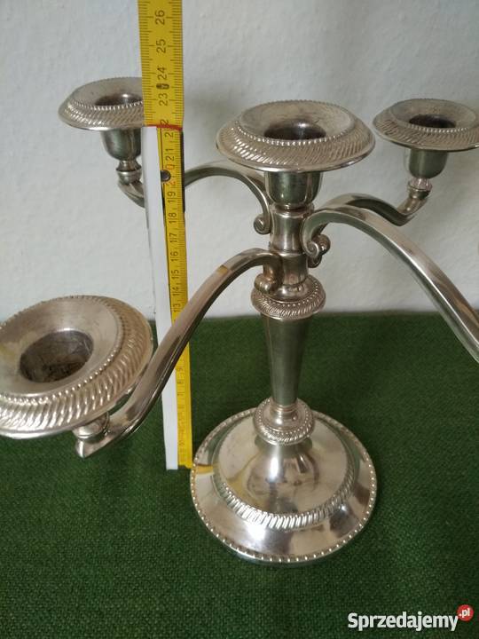 Świecznik srebrzony