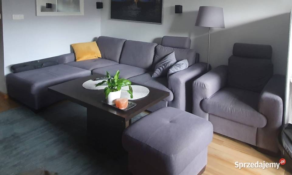 Zestaw narożnikfotelpufa Warszawa