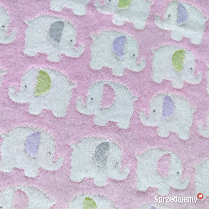 Kocyk słoniki 75x100 TMX Kids różowy Pościel i kocyki Katowice
