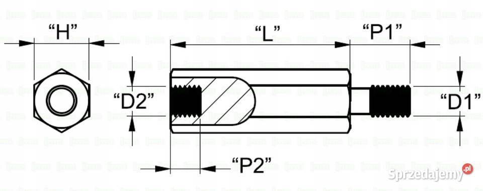 M4X8 ALUMINIOWA TULEJKA DYSTANSOWA Z GWINTEM mazowieckie Warszawa