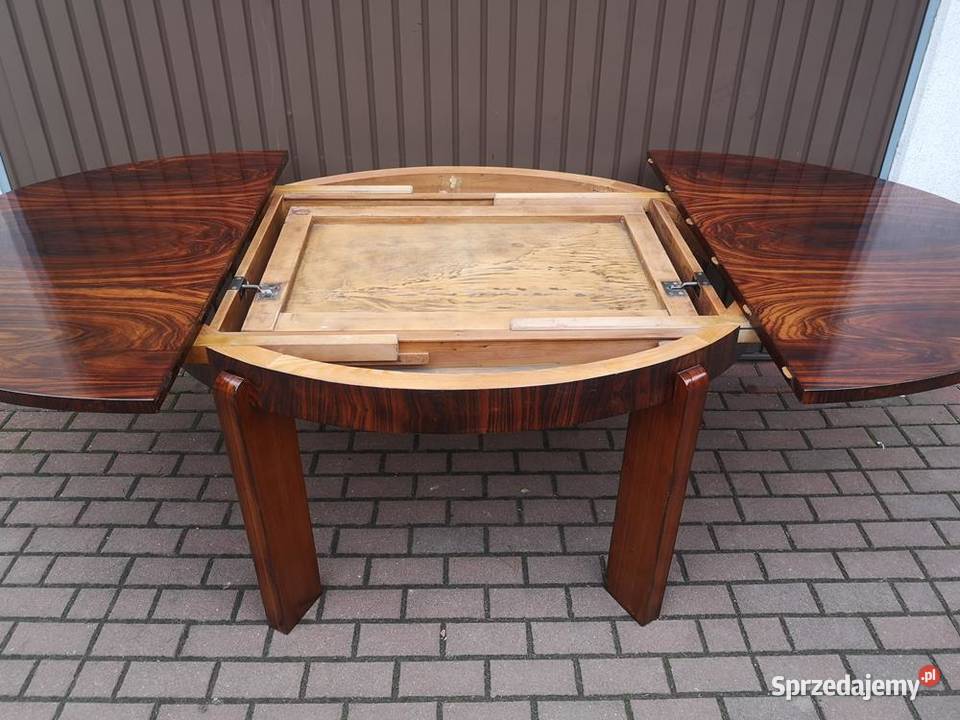 Stół ArtDeco Owalny Palisander Antyk Stary Swarzędz