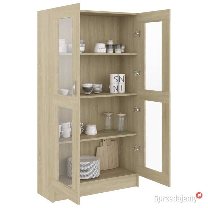 vidaXL Witryna dąb sonoma materiał Warszawa