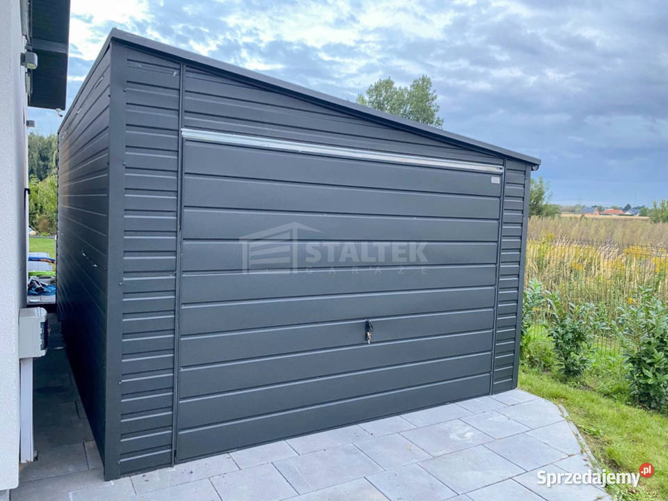 Garaz blaszany 4x5m brama uchylna dach spad w Brzesko