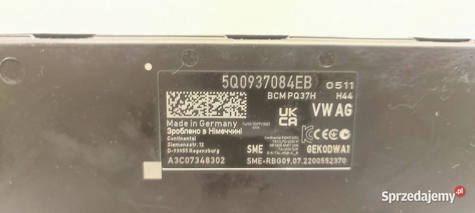 SKODA KAROQ MODUŁ KOMFORTU 5Q0937084EB
