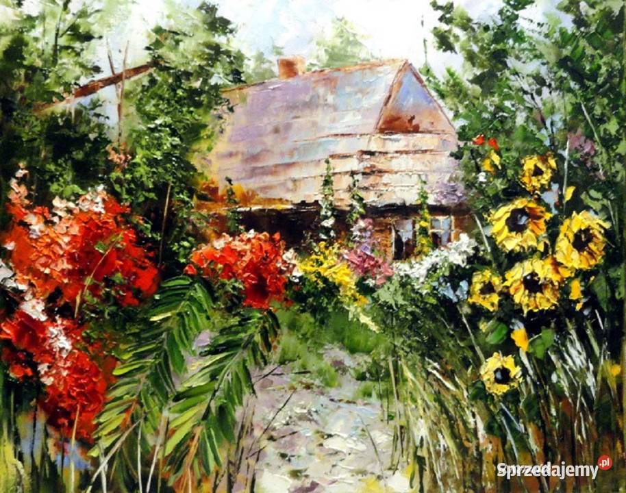 Kowalik Chatka w ogrodzie 50x40 ogród kwiaty sprzedam