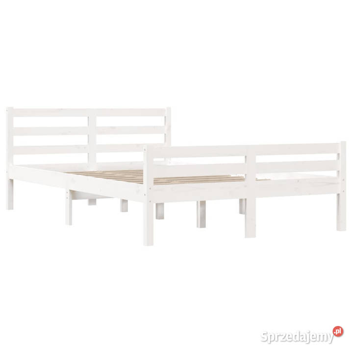Rama łóżka biała lite drewno 140 x 200 WM814820 69cm Warszawa sprzedam