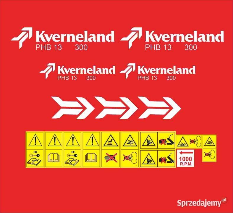 Naklejki Kverneland PHB 13 300 Brona wirowa wielkopolskie Pleszew