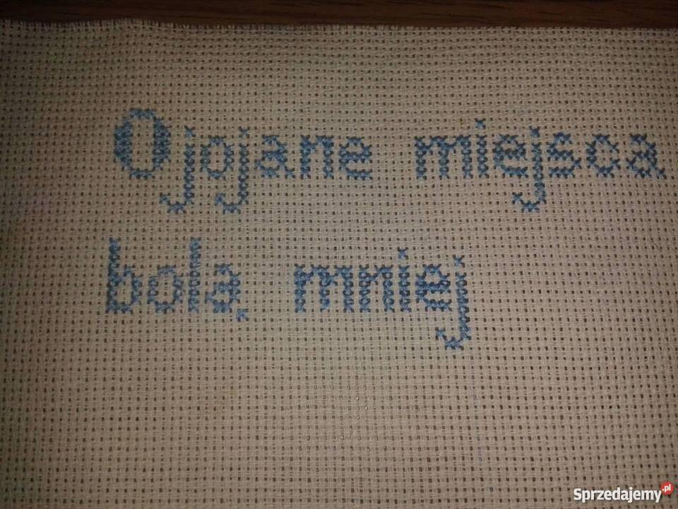 Haft krzyzykowy napisy Wieluń