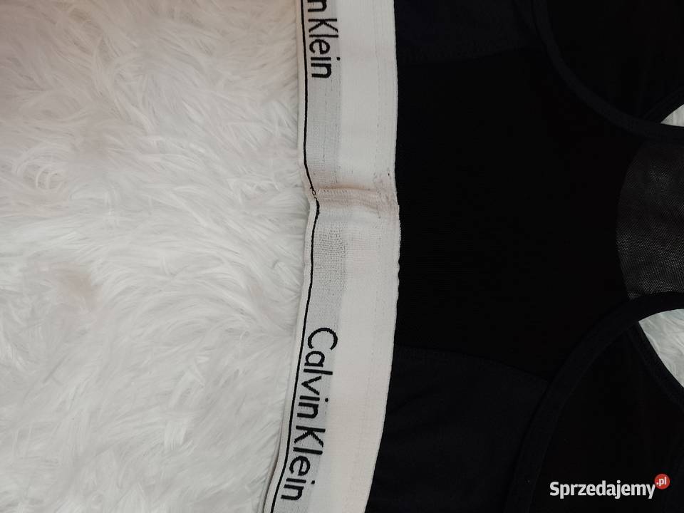 3638 Calvin Klein Czarny top fitness bokserka Bez wzoru Kraków