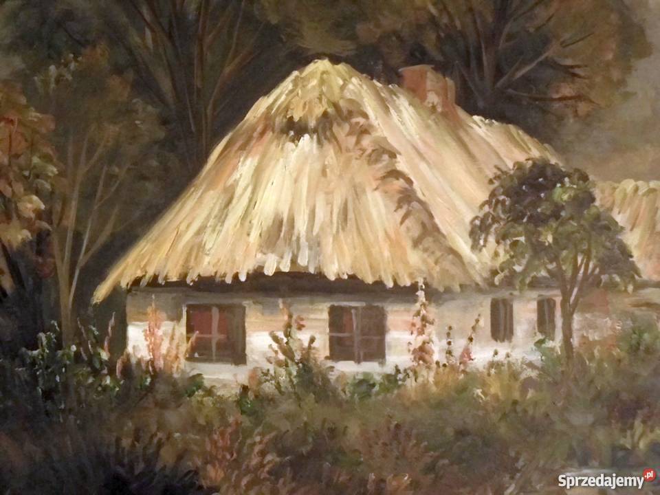 Chata jeziorem STARY OBRAZ SPRZEDAM likwidacja Kraków sprzedam