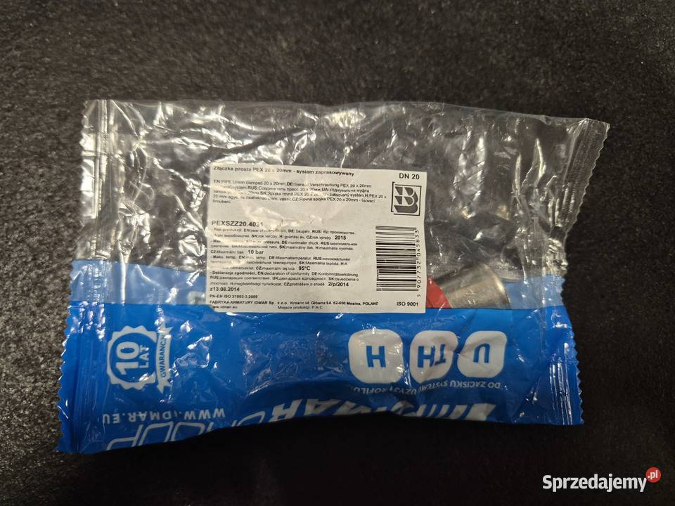 Złączka prosta PEX 20mmx20mm system Ruda Śląska sprzedam