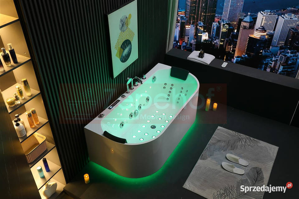 Wanna z hydromasażem EBX802 prostokątna Grabówka