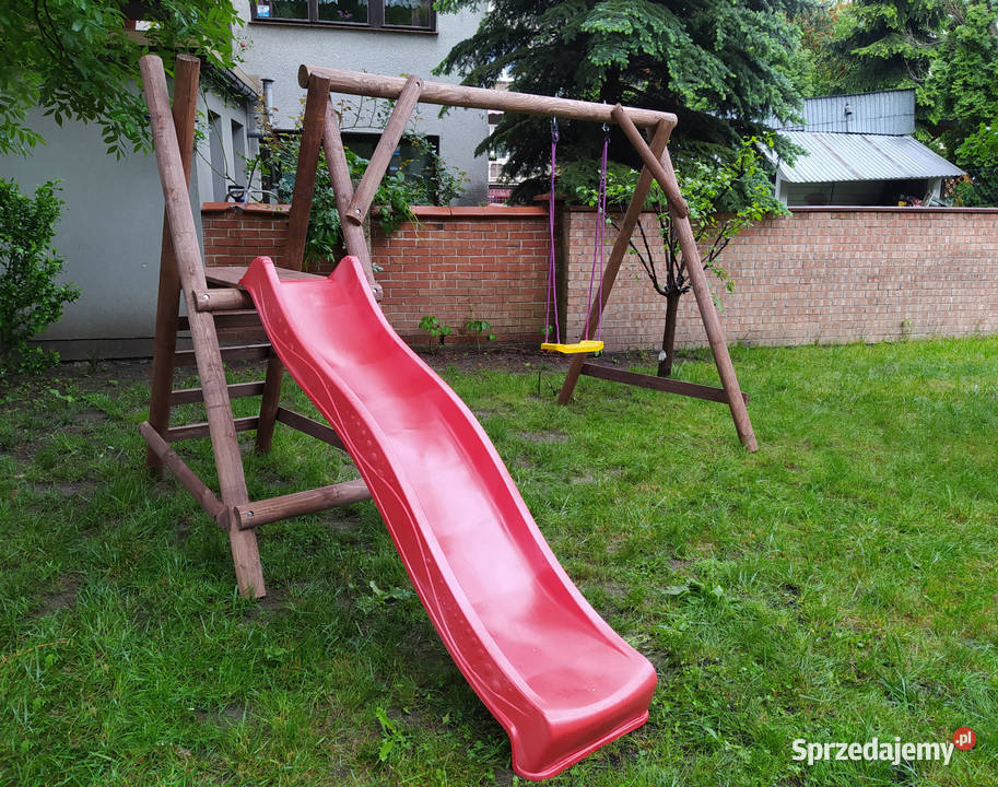 Drewniany Plac Zabaw do Ogrodu GOOFY Zjeżdżalnia