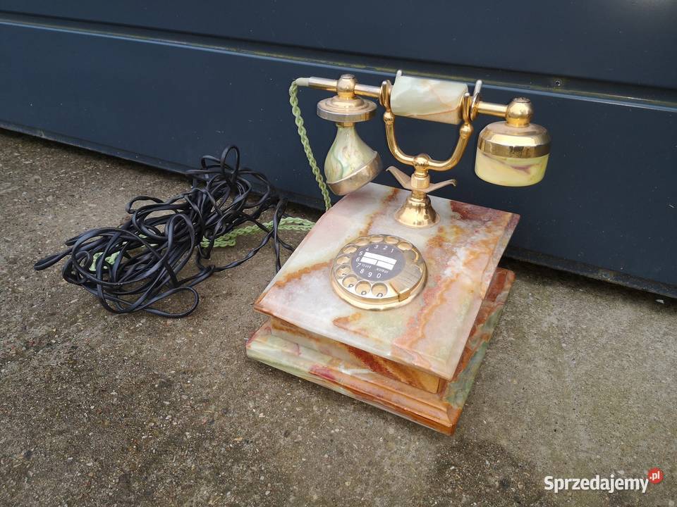 Telefon stacjonarny z marmuru Antyk Antyki, Sztuka, Kolekcje łódzkie