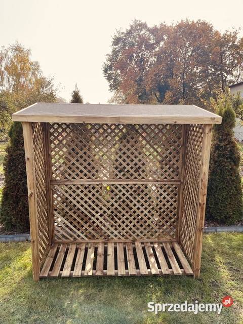 Drewutnia Wiata Kominkowa z Dachem Krytym Papą pomorskie Chojnice sprzedam