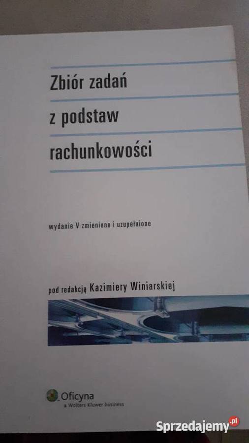 Podstawy rachunkowosci Zbiór zadań Szczecin sprzedam