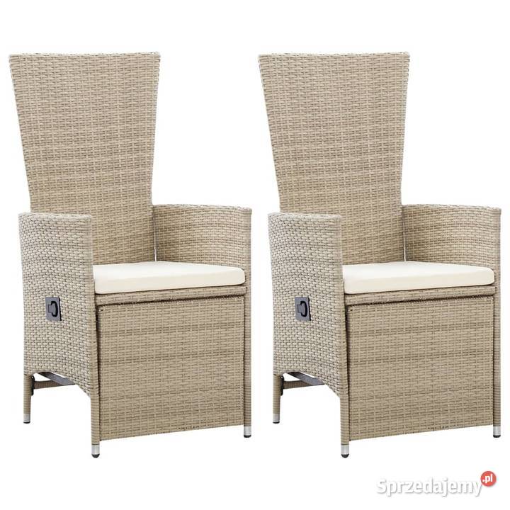 vidaXL Rozkładane krzesła ogrodowe 2 poduszki mazowieckie Warszawa