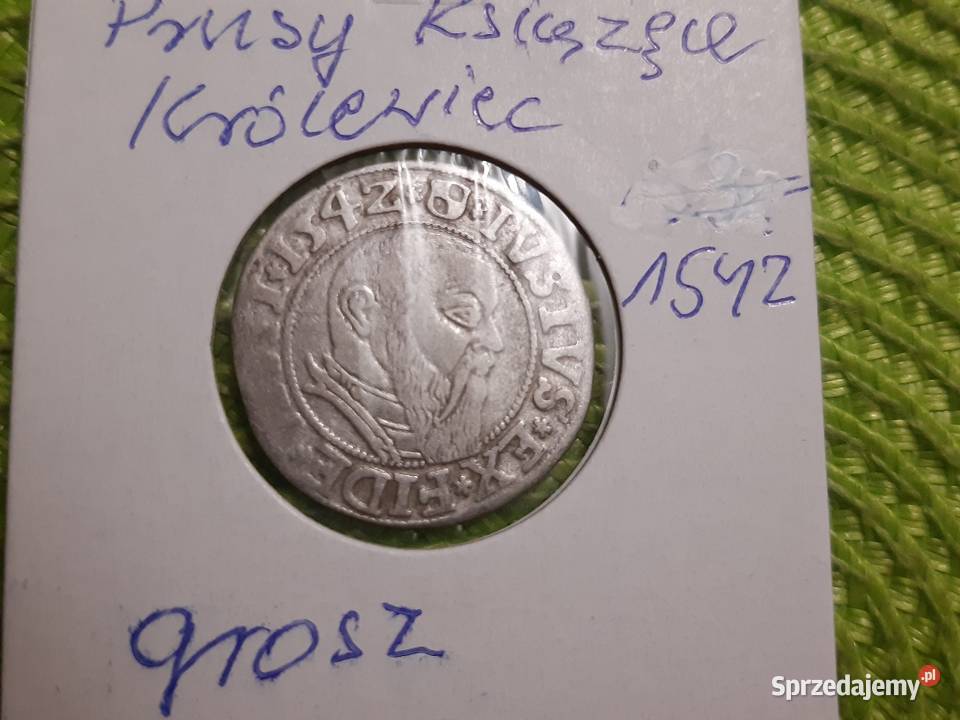 moneta srebrna Prusy Książęce z 1542r