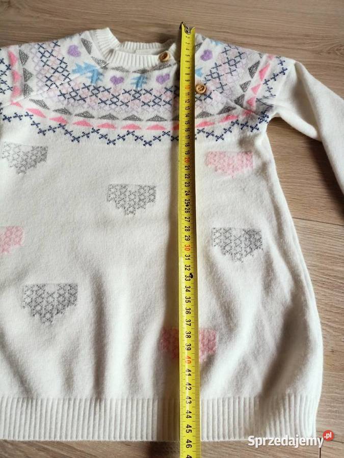 Komplet dziewczęcy sweter tunika leginsy ecru Płock sprzedam