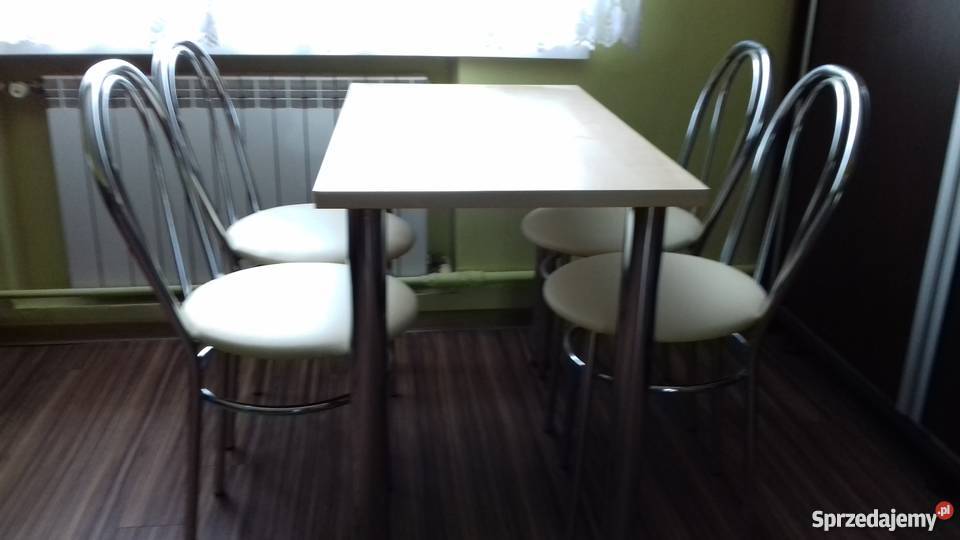Zestaw stół Kant 100 X 55 plus 4 Krzesła TULIPAN Radomsko