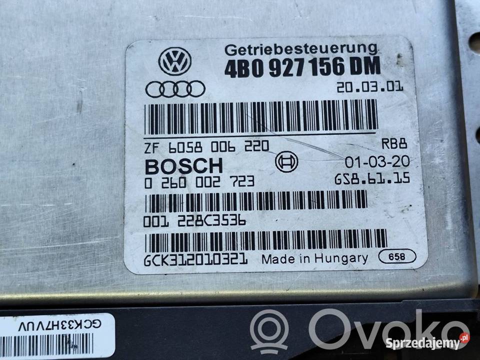 Audi A6 C5 STEROWNIK KOMPUTER MODUŁ SKRZYNI
