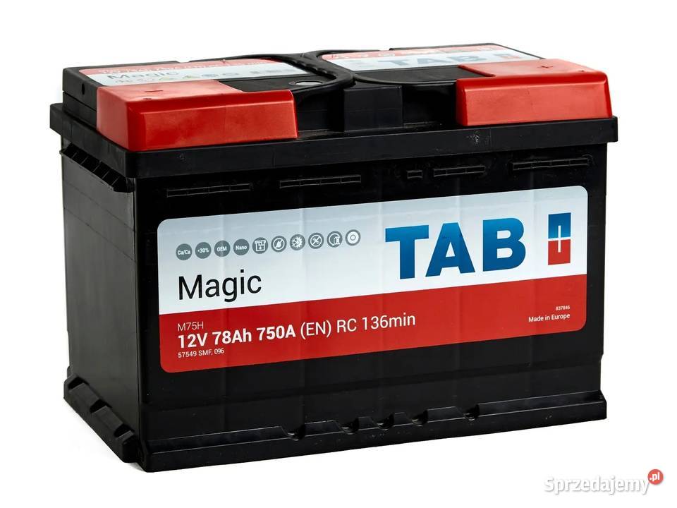 Akumulator TAB Magic 78Ah 750A wysoki Wrocław