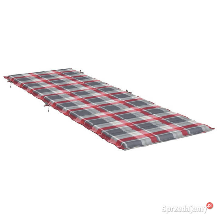 Poduszka na leżak czerwona krata 186x58x3 mazowieckie Warszawa