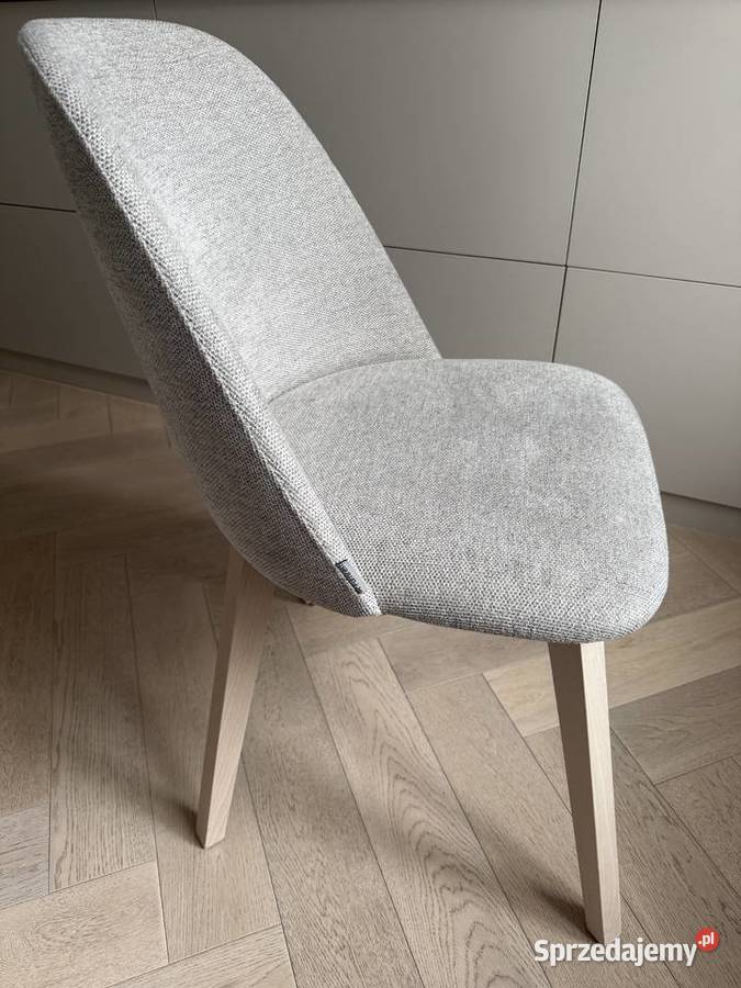 Zestaw 6 krzeseł tapicerowanych dębowych Krzesła