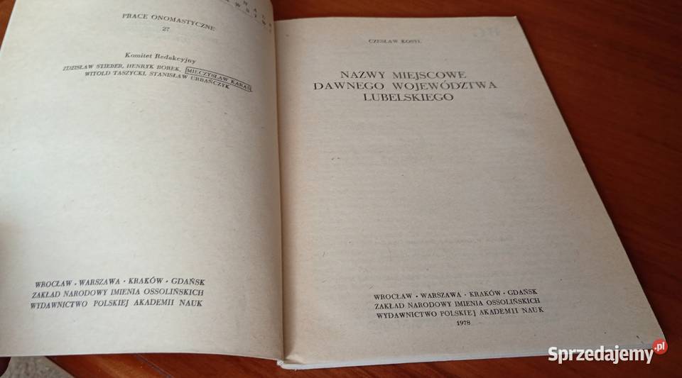 Nazwy miejscowe dawnego województwa lubelskiego tradycyjny podręcznik Gdańsk