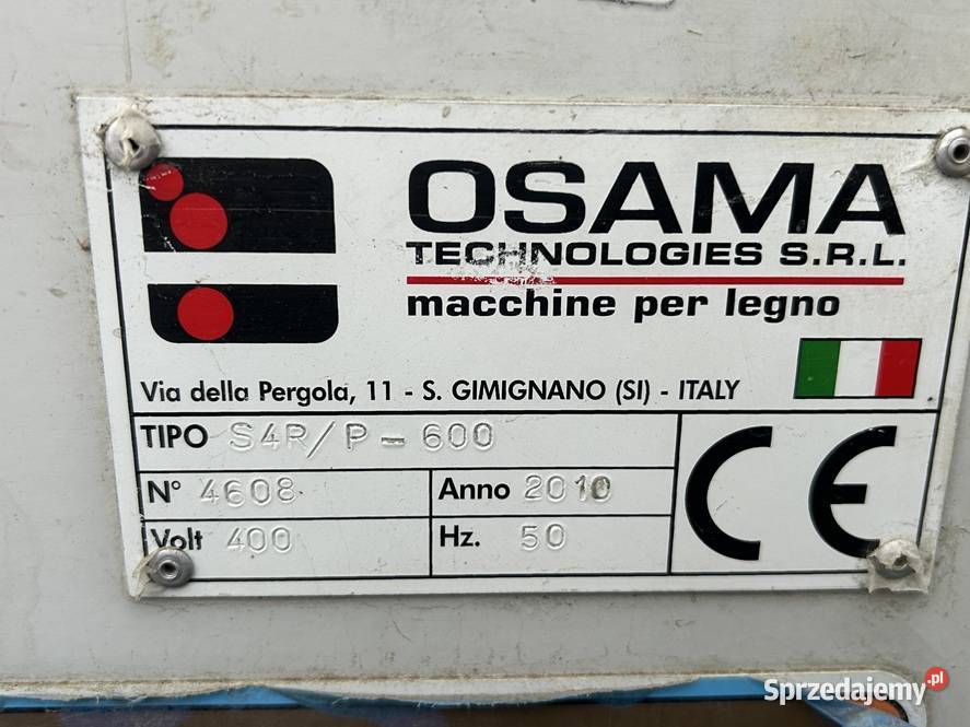 Walce klejowe OSAMA S4PP 600 Juszczyn sprzedam