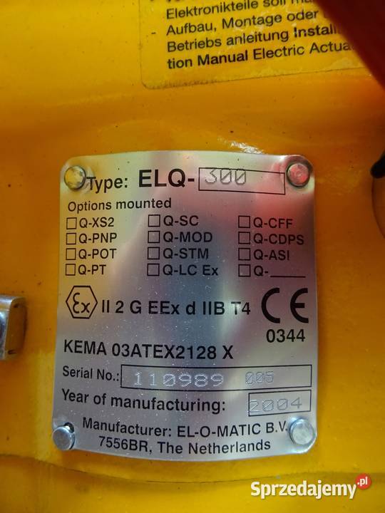 SIŁOWNIK ELEKTRYCZNY ELOMATIC ELQ300 Wąchock