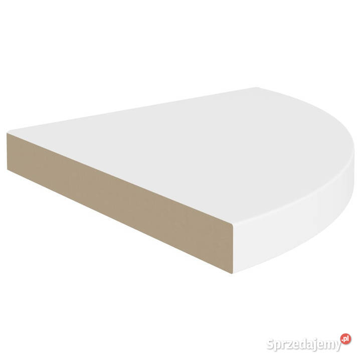 Narożne półki ścienne 2 białe 35x35x38 MDF Warszawa