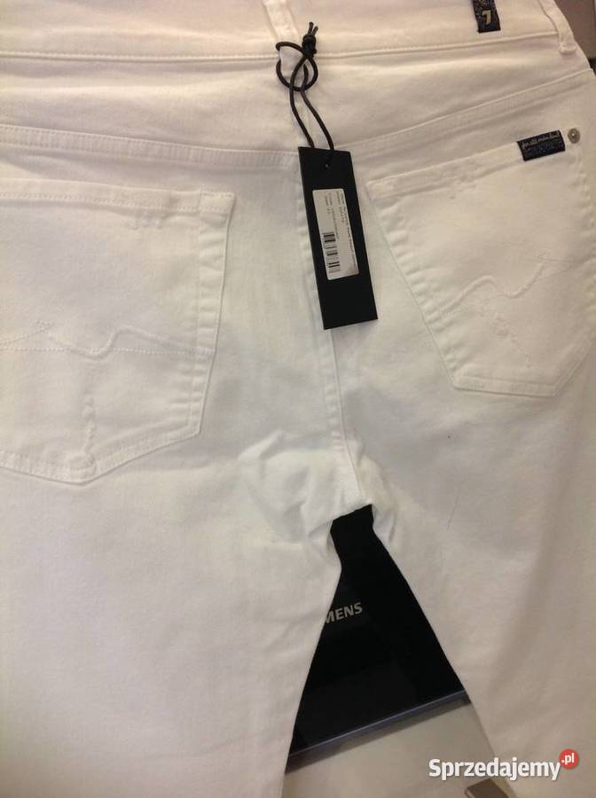 Spodnie Białe Jeans 7 For ALL MAN KIND 33 Nowe Nowa Sól