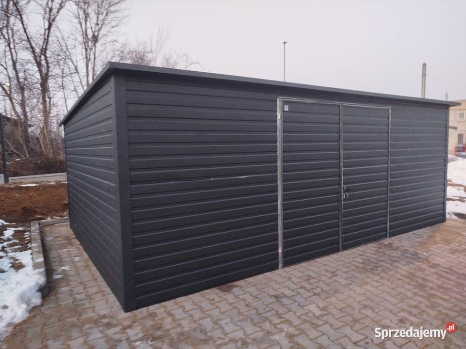 GRAFITOWY GARAŻ BLASZANY Altana Wiata Garaże