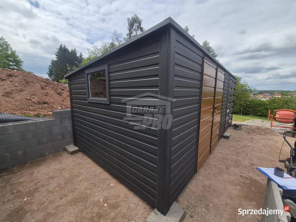 Schowek Domek Ogrodowy 4x3m wiata 2m Brama okno Gdynia