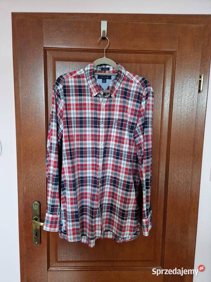 Koszula męska w kratę Tommy Hilfiger rozmiar L Odzież codzienna Bibice sprzedam