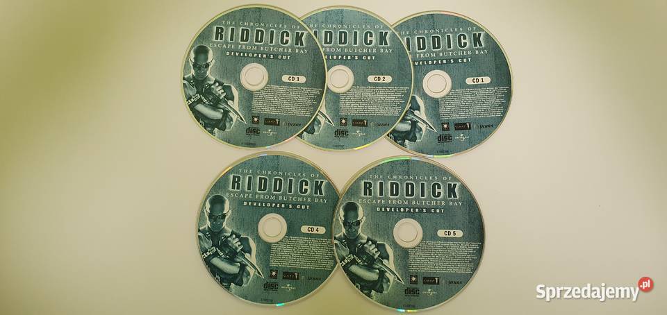 RIDDICK 5 płyt Escape From Butcher Bay łódzkie Łódź