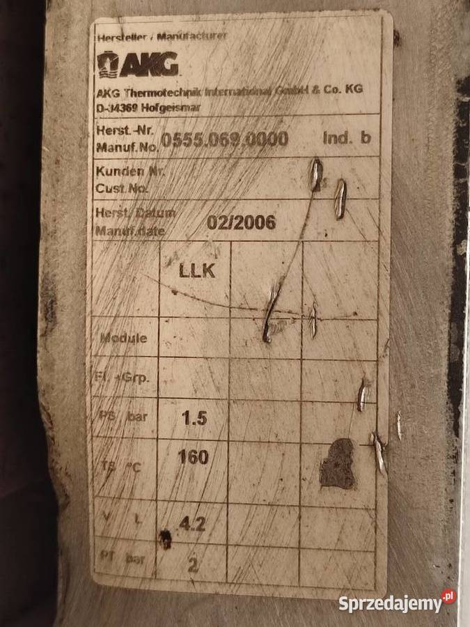 Chłodnica powietrza Intercooler 0555 069 0000 Wilkowo